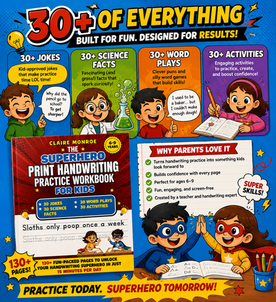 Hero Mission Handwriting Practice for Kids