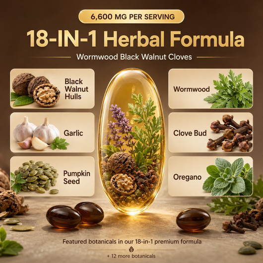Revane Wormwood Black Walnut Cloves — 18-in-1 Botanical Gut Cleanse Formula